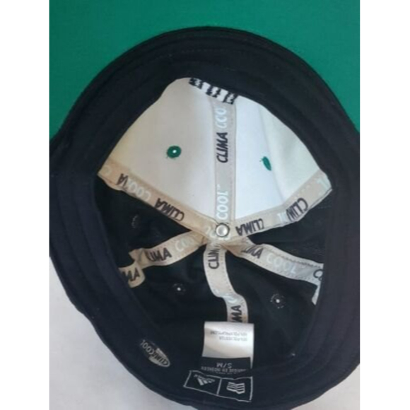 Adidas Original Unisex Black Green Golf Cap Hat Flex Clima-Cool Fit S-M EUC - Picture 6 of 6